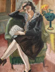 Evantaiul by Theodor Pallady, 1920-1924, ulei pe carton, sold Dec 2017