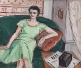 Interior la Paris by Theodor Pallady, 1933, ulei pe pânză lipită pe carton, sold Dec 2017