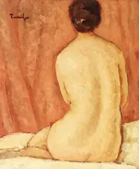 Nicolae Tonitza, Nud cu spatele, cca. 1929, ulei pe carton