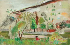 În grădină by Aurel Cojan, ulei pe pânză, offered Dec 2017
