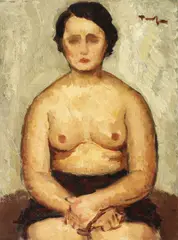 Catrina by Nicolae Tonitza, 1928-1930, ulei pe carton, offered Dec 2017