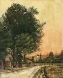 Dimitrie Mihăilescu, La marginea Bucureștiului, ulei pe pânză