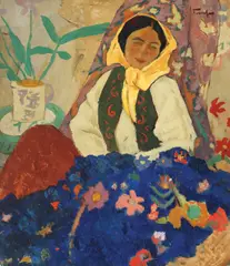 Nicolae Tonitza, Florăreasa, 1924, ulei pe carton