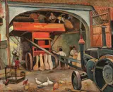 Traian Bilţiu Dăncuş, La moară, 1949, ulei pe pânză lipită pe carton