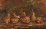 Natură statică cu pere by Octav Băncilă, ulei pe pânză, sold Dec 2017