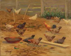 Arthur Mendel, Ograda bunicilor, 1910-1915, ulei pe pânză