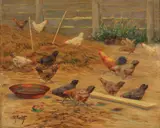 Arthur Mendel, Ograda bunicilor, 1910-1915, ulei pe pânză