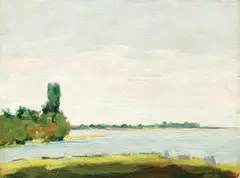 Corneliu Liuba, Peisaj la Vâlcov, 1934, ulei pe pânză lipită pe carton