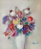 Flori de câmp by Margareta Sterian, ulei pe PFL, sold Dec 2017