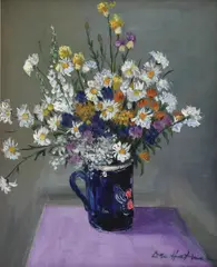 Flori de câmp by Dan Hatmanu, ulei pe pfl, sold Dec 2017