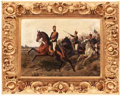 Emil Volkers, Carol I în Războiul de Independenţă, 1877, cromolitografie lipită pe pânză