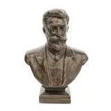 Ion Jalea, Bust Ion I.C. Brătianu, sculptat de Ion Jalea, 1926, însoțit de suport parietal Neo-Baroc, bronz; fontă