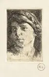 Nicolae Vermont, Portret cu cosiţe, acvaforte