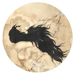 Primăvară by Mişu Teişanu, tuș, acuarelă și creion pe hârtie, sold Nov 2017