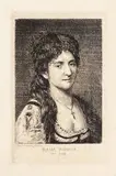 Dama română din veacul XVIII by Theodor Aman, acvaforte şi gravură cu acul, sold Nov 2017