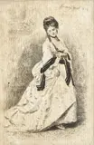Theodor Aman, Rochie de bal, 1874, gravură cu acul