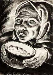 Foamea by Carol Hübner, 1933, tuș pe hârtie, offered Nov 2017