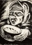 Carol Hübner, Foamea, 1933, tuș pe hârtie