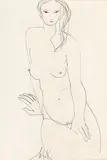 Mihu Vulcanescu, Nud, tuș pe hârtie