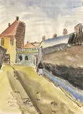 Alexandru Phoebus, Bucureştiul vechi, 1930-1935, guaşă pe hârtie