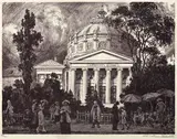 Ateneul Român by Alexandru Poitevin Scheletti, litografie, sold Nov 2017