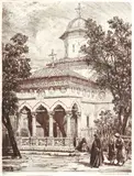 Biserica Savropoleos by Alexandru Poitevin Scheletti, litografie, sold Nov 2017