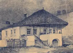 Coca Cretzoiu Rădulescu, Culă muntenească, creioane colorate pe hârtie
