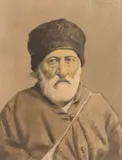 Mocan by Ludovic Bassarab, acuarelă și creion pe hârtie lipită pe carton, sold Nov 2017