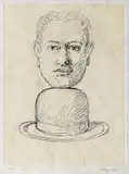 René Magritte, Homme au Chapeau Melon, 1966-1967, acvaforte