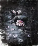 Sergiu Laslo, Nuferi (Waterlilies), 2017, ulei pe pânză