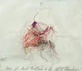 Constantin Petraşchievici, Ierbar, 1985, colaj textil pe hârtie lipită pe carton