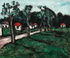 Ion Țuculescu, Drum la Brănești, 1941, ulei pe pânză