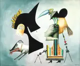 Jules Perahim, Folclore mechanique, 1979, ulei pe pânză