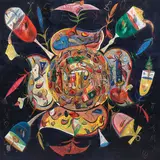 Heruvim by Ștefan Pelmuș, 2016, ulei pe pânză, sold Nov 2017