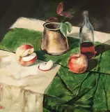 Zamfir Dumitrescu, Natură statică cu vin şi mere