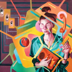 Subscription Setup by Victor Fota, 2017, ulei pe pânză, sold Nov 2017