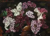 Liliac by Octav Băncilă, ulei pe pânză, sold Nov 2017