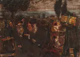 Emigranții by Octav Băncilă, ulei pe pânză, sold Nov 2017