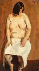 Studiu de nud by Corneliu Baba, 1979, ulei pe carton, offered Nov 2017