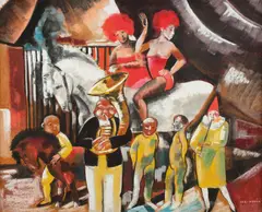Aba-Novák Vilmos, Lumea circului, pastel pe hârtie