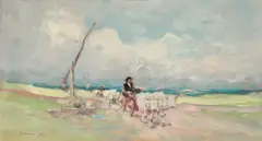 Nicolae Grigorescu, Întoarcerea de la câmp, 1903, ulei pe lemn