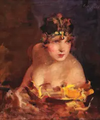 Bertalan Vigh, Eleganţă, ulei pe pânză