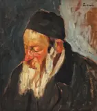 Ștefan Luchian, Hahamul din Moinești, 1909, pastel pe hârtie