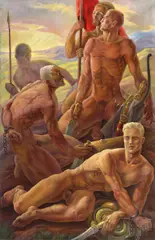 Macedon by Carol Hübner, 1938, ulei pe pânză, sold Nov 2017