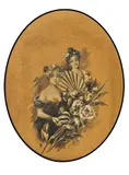 Eleganță by sfârșitul sec. Xix Școală Franceză, 1891, tempera vernisată pe carton, offered Oct 2017