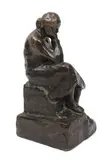 Pe gânduri by Principesă a României Ileana, 1929, bronz, offered Oct 2017