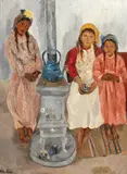 Ghislaine Lucia Lambert Beligrădeanu, Surori, ulei pe pânză