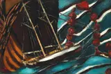 Corabia valurilor by Margareta Sterian, 1928, ulei pe pânză lipită pe carton, sold Oct 2017