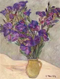 Coca Metianu, Gladiole, 1972, ulei pe carton