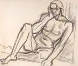 Studiu de nud by Theodor Pallady, cărbune pe hârtie, sold Sep 2017